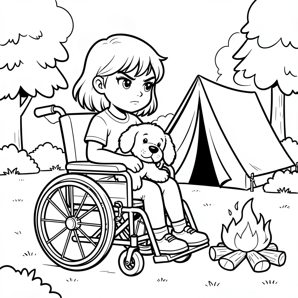 determined girl in a wheelchair