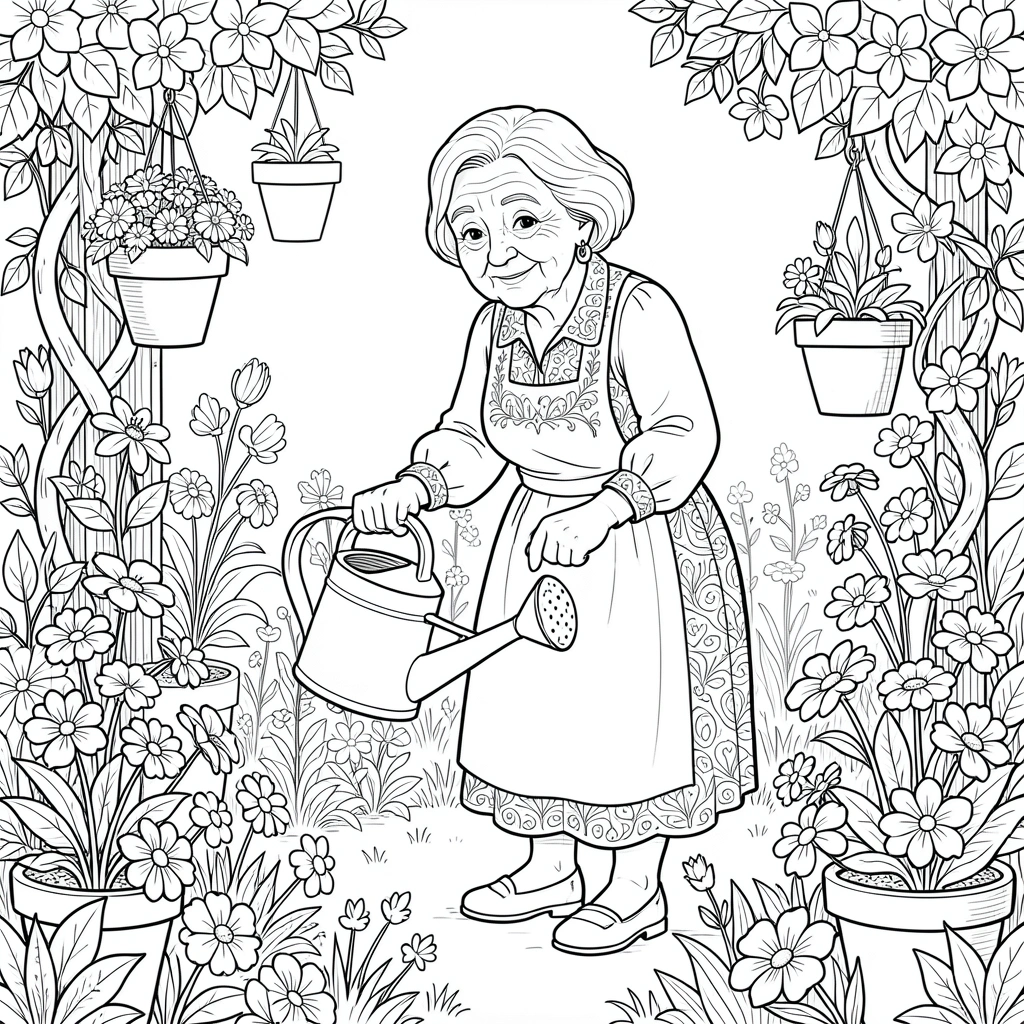 gramma in a garden